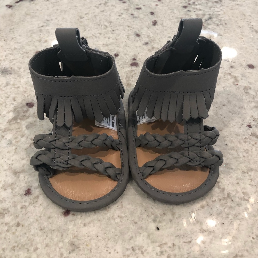 Gray Infant Gladiator Sandals